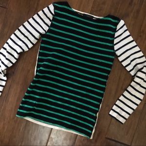 Multi-stripe long sleeve shirt